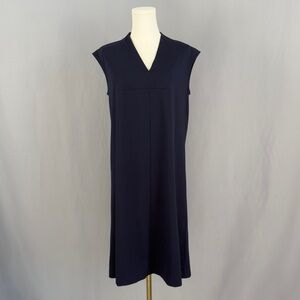 Chic Navy Sleeveless Midi Dress
